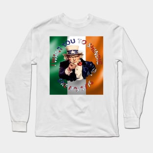 Irish American Uncle Sam Celebration Shindig Long Sleeve T-Shirt